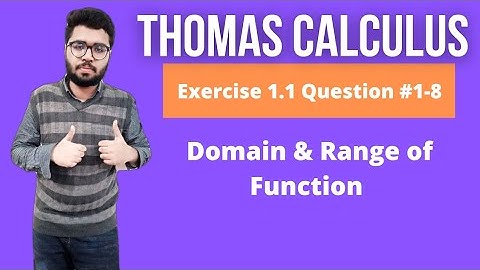Exercise#1.1 Q 1--8 Solution | Thomas Calculus(12th Edition)| The Expert Mathematician|