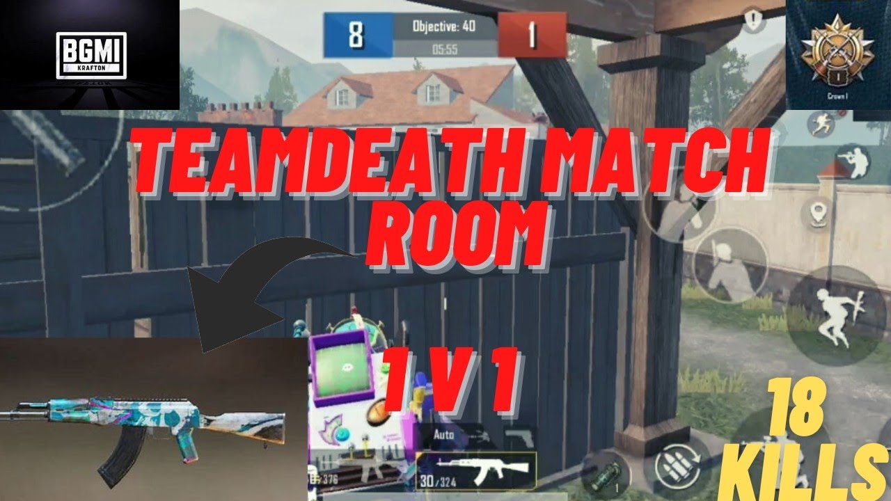 Bgmi room 1v1 | bgmi tdm | team challenge - YouTube