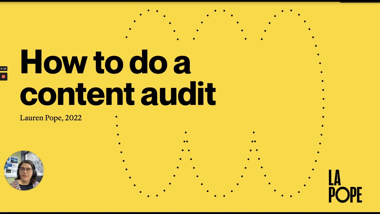 How to do a content audit - YouTube