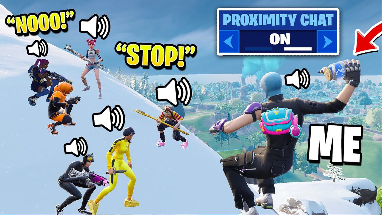 Fortnite added PROXIMITY CHAT! (Trolling EVERYONE)