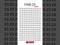 FIND THE NUMBER 22 ||If you are genius ||#findme #viral #shorts #music #subscribe #genius