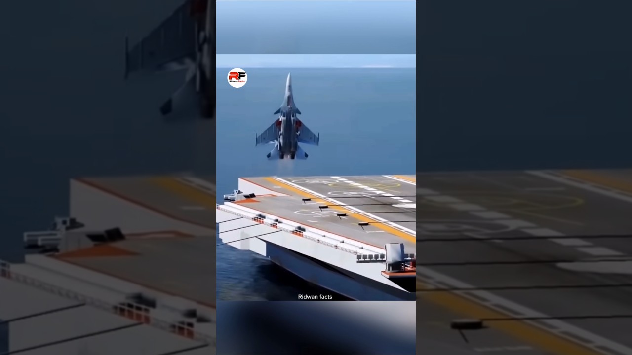 How a jet lands on a aircraft carrier