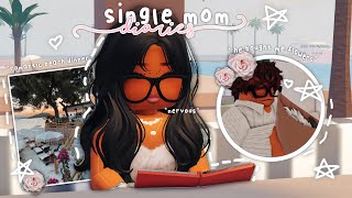 Single Mom Diaries📓*VOICED* || beach date 🌊 baby-sitting🍼 a kiss…?💓 || Berry Avenue Roleplay