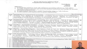 B Com T Y Subject Computerized Accounting with GST I