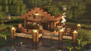 [Minecraft] 🐟🌲 Starter Lake House Tutorial / Mizuno's 16 Craft Resource Pack