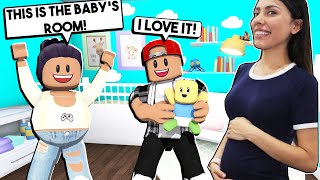 DECORATING THE BABY'S BEDROOM!  (Roblox Bloxburg Roleplay)