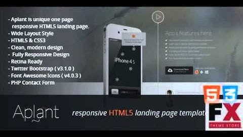 Preview Aplant Responsive HTML5 Landing Page TForest
