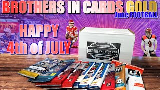 2022 June Brothers In Cards GOLD FOOTBALL Pack Plus Program | 10 Random Football Card Hobby Packs!