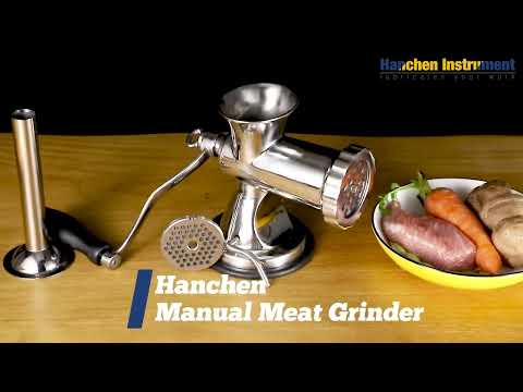 Hanchen Manual Meat Grinder Mincer Sausage Stuffer Machine 8s 12 All Stainless Steel Household Multi