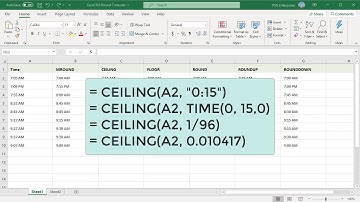How to Round Time to nearest 15 minutes in Excel - Office 365