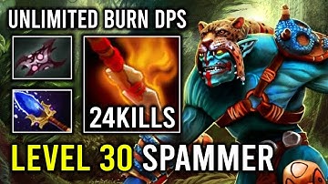 NEW Level 30 Huskar Spammer 1v5 Amazing Armlet Toggle with Unlimited Burning Spear Dota 2