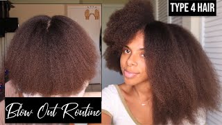 SAFE & SIMPLE Blow Out Routine for Type 4 Hair | Length & Volume Showing Outtt 