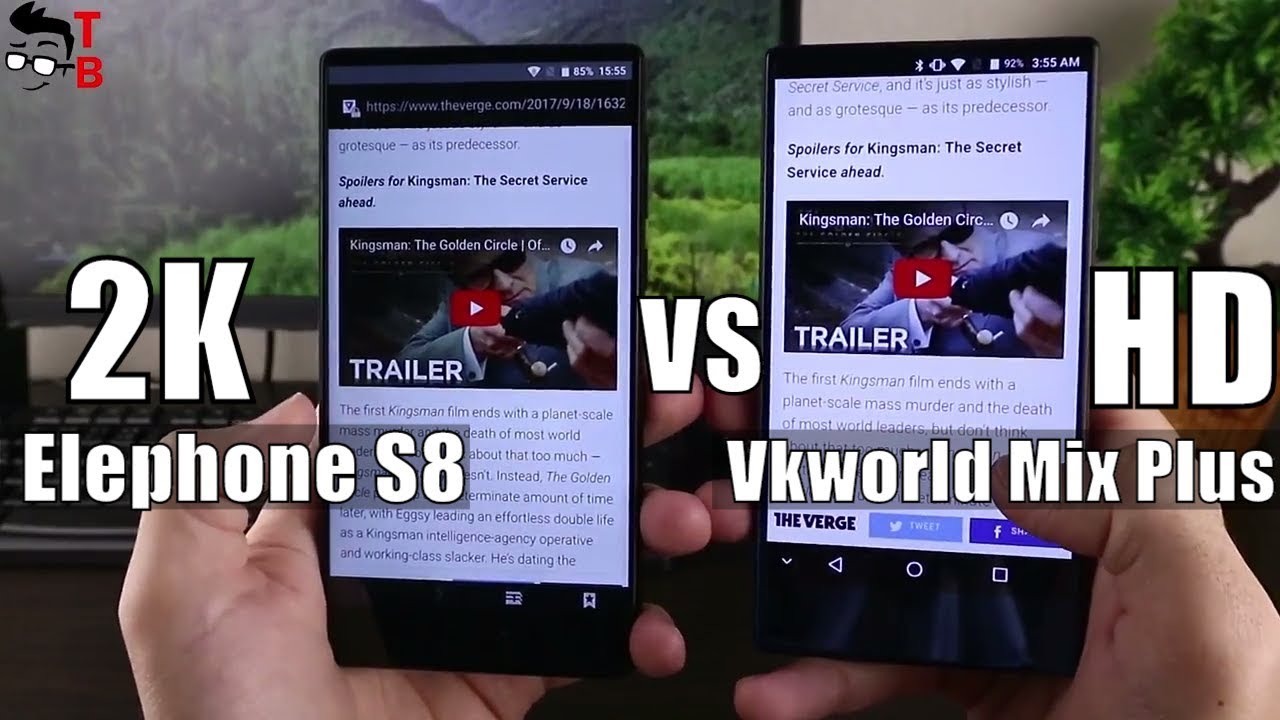 Elephone S8 vs Vkworld Mix Plus: Compare 2K vs HD Bezel-less Displays