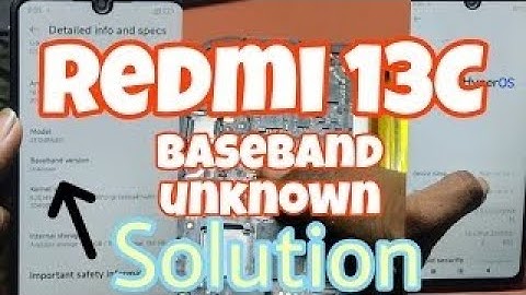 Redmi 13c 5G baseband unknown problem solution 100%