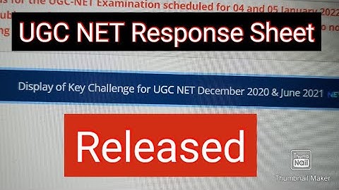 UGC NET Response sheet released | UGC NET 2021 Answer Key Released