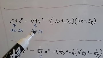 Algebra II  5.4c, Factor Differences of Two Squares