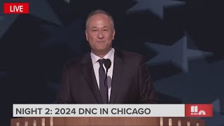 Second Gentleman Doug Emhoff shares remarks on second night of DNC