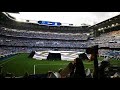 El Bernabéu canta a capella el Himno de la Décima antes de la Final