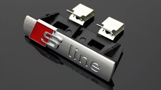 Эмблема S-line на решетку радиатора Audi