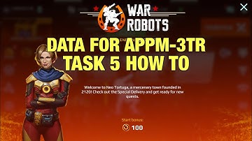 Data for APPM-3TR Task 5 How to, War Robots Mercenary Town Event 2021