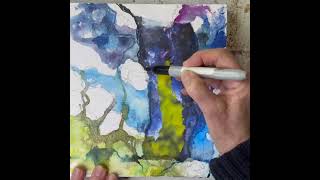 Encaustic collage and intuitive painting