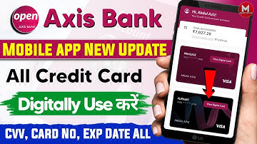 Axis Bank New Update 🔥 । How to Use Axis Credit Card Digitally on Axis Mobile Banking App In Hindi