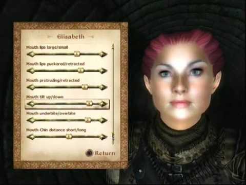 Oblivion - Full face information for Elisabeth character / PS3 