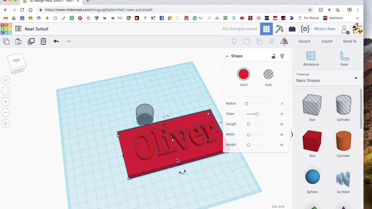 How To Make A Name Using Tinkercad Youtube