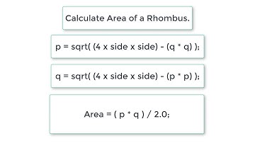 C Program To Calculate Area of Rhombus
