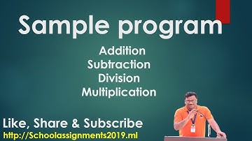 Sample of Python Program. Addition , subtraction , multiplication and division of two no.