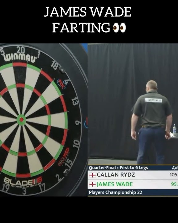 James Wade farting after the match