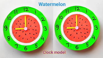 Clock model for School project | How to make paper clock model | Clock making easy idea