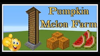 Minecraft Tutorial : Pumpkin and Melon Farm NO Lag, Any Size 2019 @K1Inc