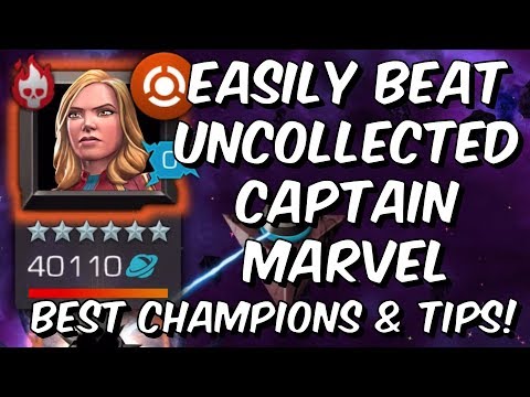 How To Easily Beat Uncollected Captain Marvel – Best Champions & Tips – Marvel Contest of Champions