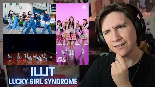 DANCER REACTS TO ILLIT (아일릿) 'Lucky Girl Syndrome' MV, Dance Practice & Relay Dance