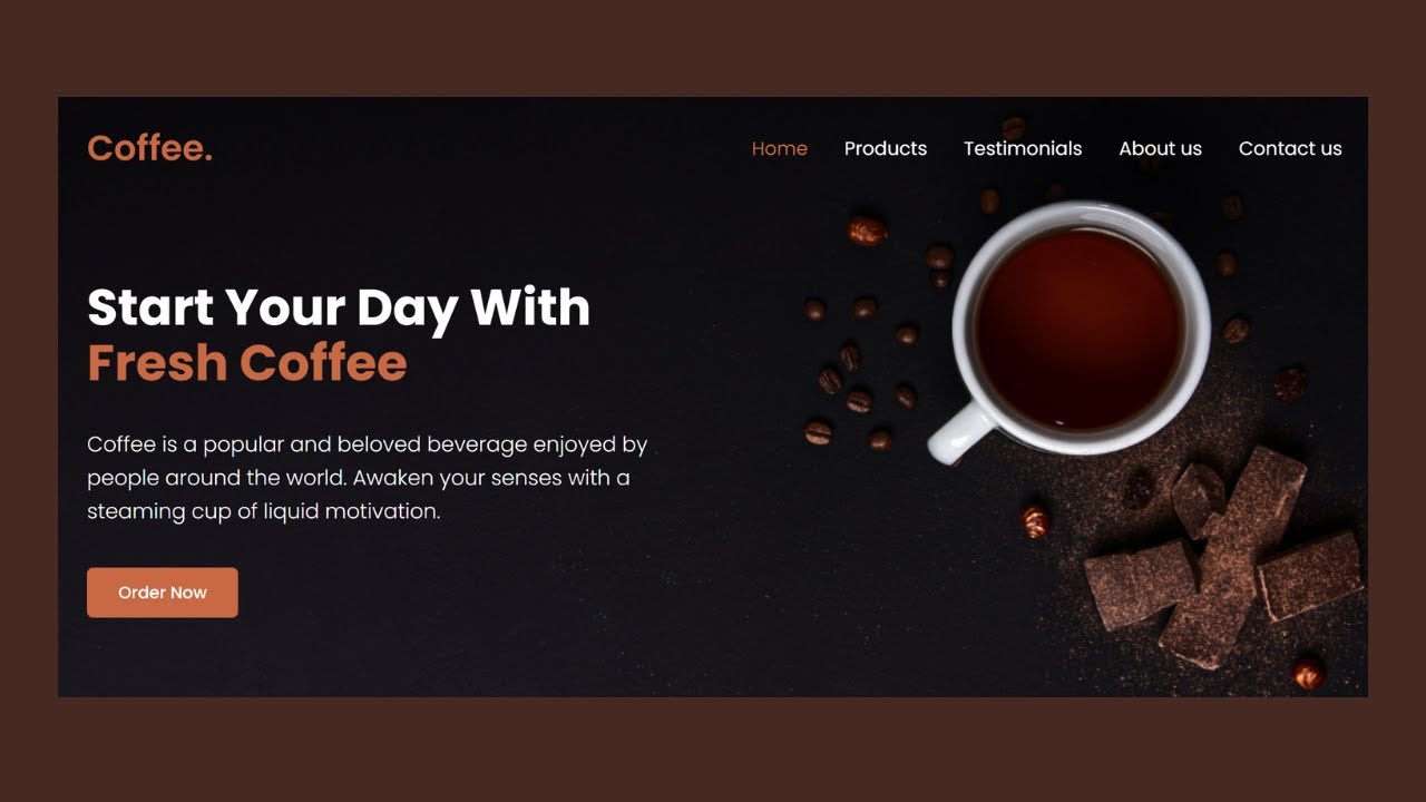 How to Create Coffee Webiste || HTML & CSS || With Source Code - YouTube