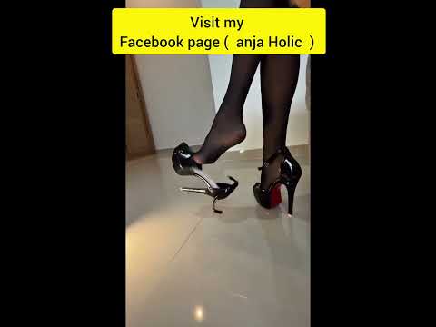 Stunning ASMR Foot Worship in Tight Leather Latex | Lizzie Reviews 7 Inch Heels UK