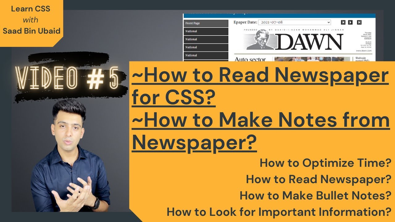 How to Read Newspaper for CSS and Make Concise Notes - YouTube