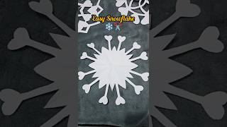 ❄️Easy snowflake tutorial #diy #snowflakes #shorts