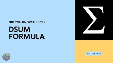 What is DSUM Formula and How it is different from SUMIF | How to use DSUM Function in MS Excel