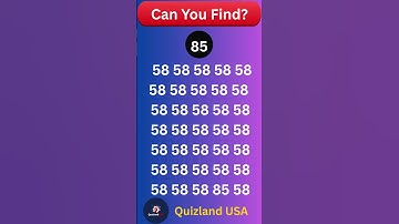 Only 1% Can Find 85! 🤯 | Odd Number Challenge #shorts