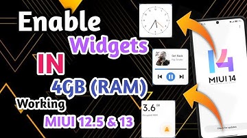 This Feature You Will Use In Miui 12.5 Or Miui 13 4GB/6GB | Activate Miui Widgets in your Device