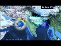 Next 25 Days Weather System Map Analysis/21 May 2026 Monsoon Onset Line Low pressure. 