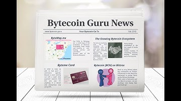 BYTECOIN GURU NEWS (Bytemap, Bittrex, Ecosystem Developments) // Bytecoin Guru