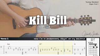 PDF Sample Kill Bill - SZA guitar tab & chords by Kenneth Acoustic.