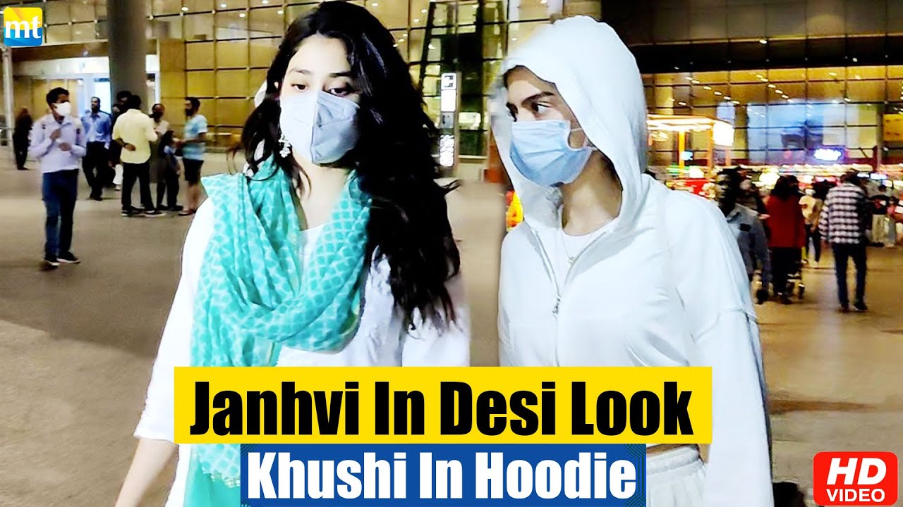 Janhvi Kapoor prefers white Salwar Kameez while sister Khushi