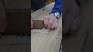 Scraper Sharpening - how to #shorts #woodworking