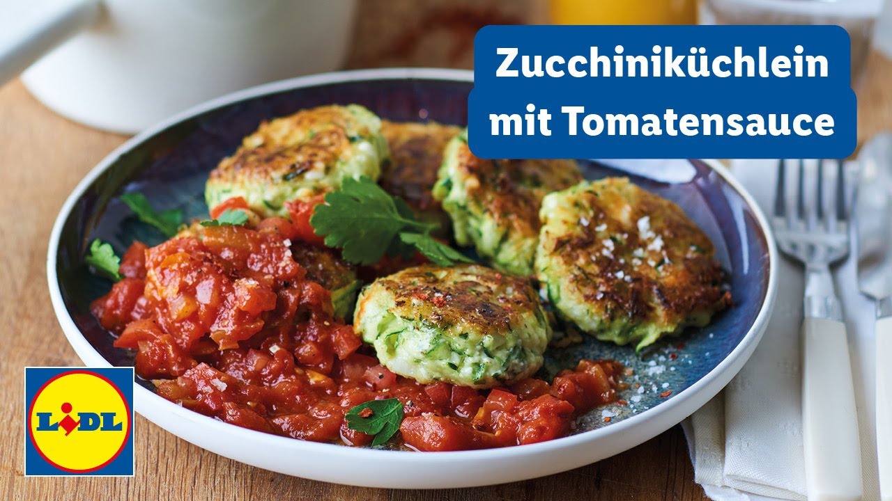 Zucchiniküchlein mit Tomatensauce | Beliebt | Lidl Kochen - YouTube Zucchiniküchlein mit Tomatensauce | Beliebt | Lidl Kochen - YouTube
