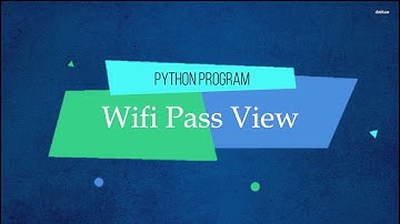 python wifi pass viewer