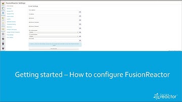 Getting started - configuring FusionReactor APM